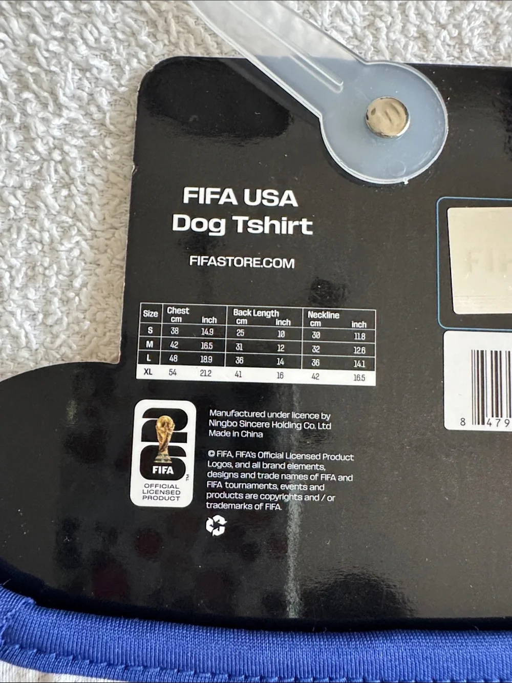 FIFA World Cup 26 “USA” White & Blue Dog Tee Shirt Top